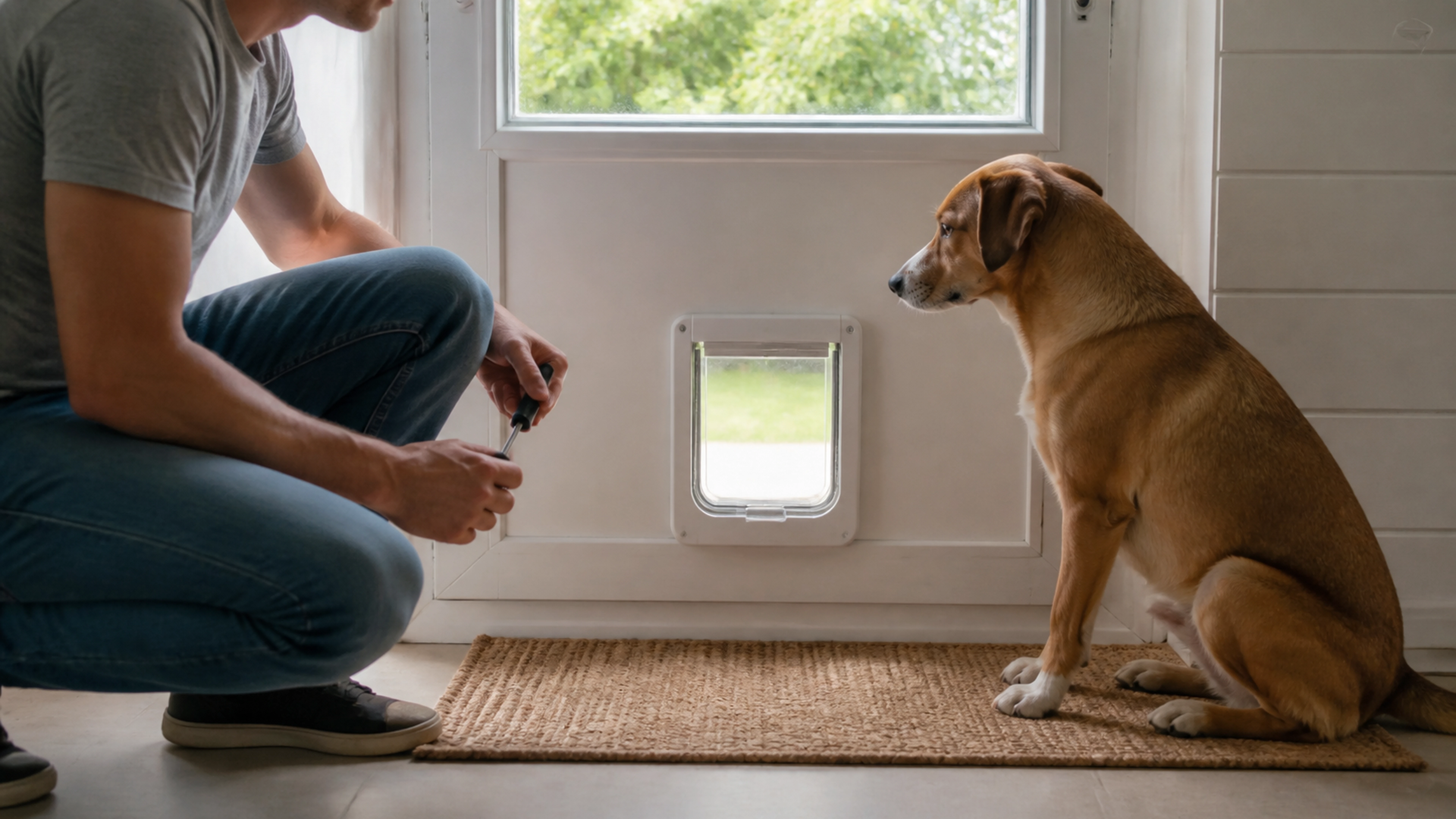 Illustration éditoriale pour l’article « Comment choisir et installer la meilleure trappe chien »