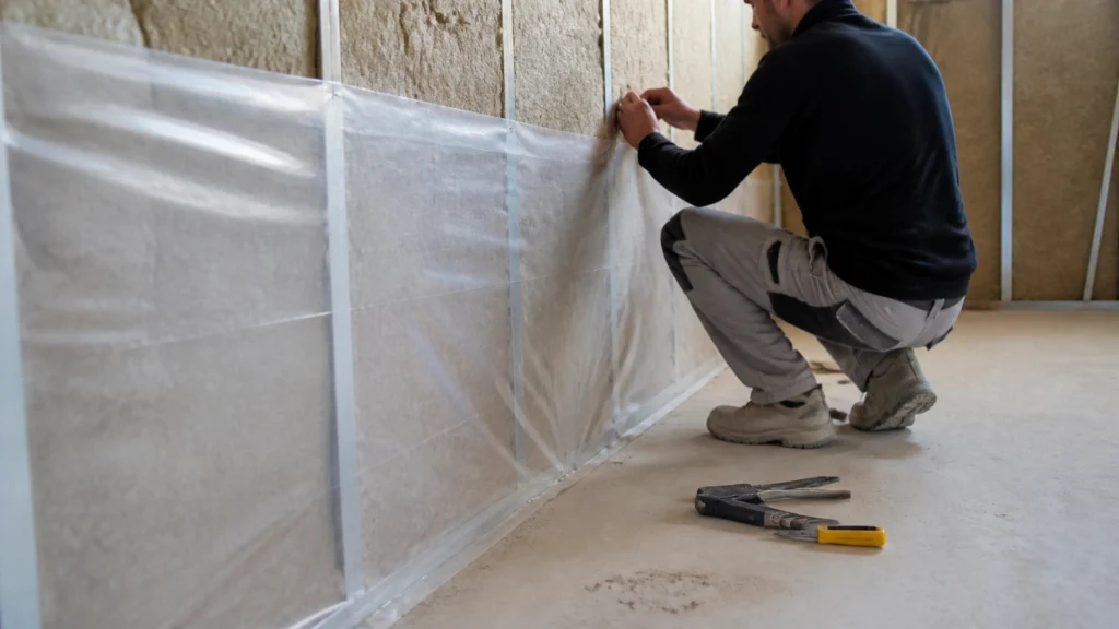 Illustration éditoriale pour l’article « Pourquoi installer une membrane placo pour votre isolation »