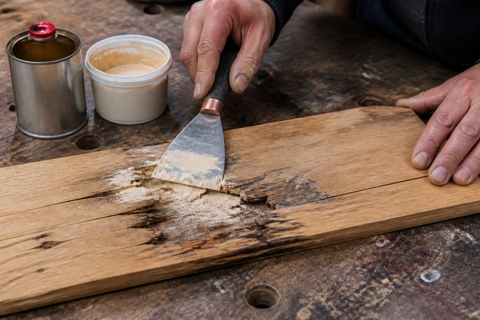 3 techniques pour solidifier et reboucher le bois